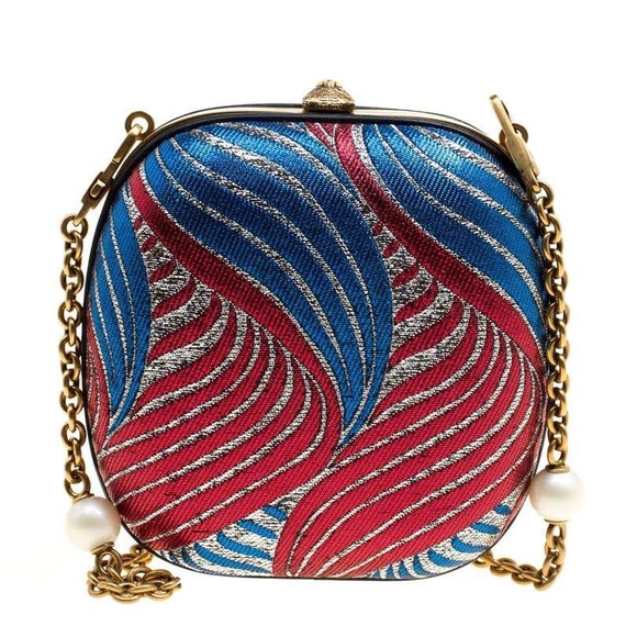 Gucci Broadway Brocade Pearl Embellished Clutch - Picture 2 of 8